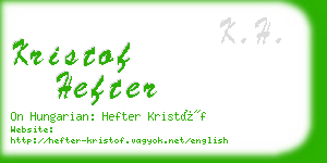 kristof hefter business card